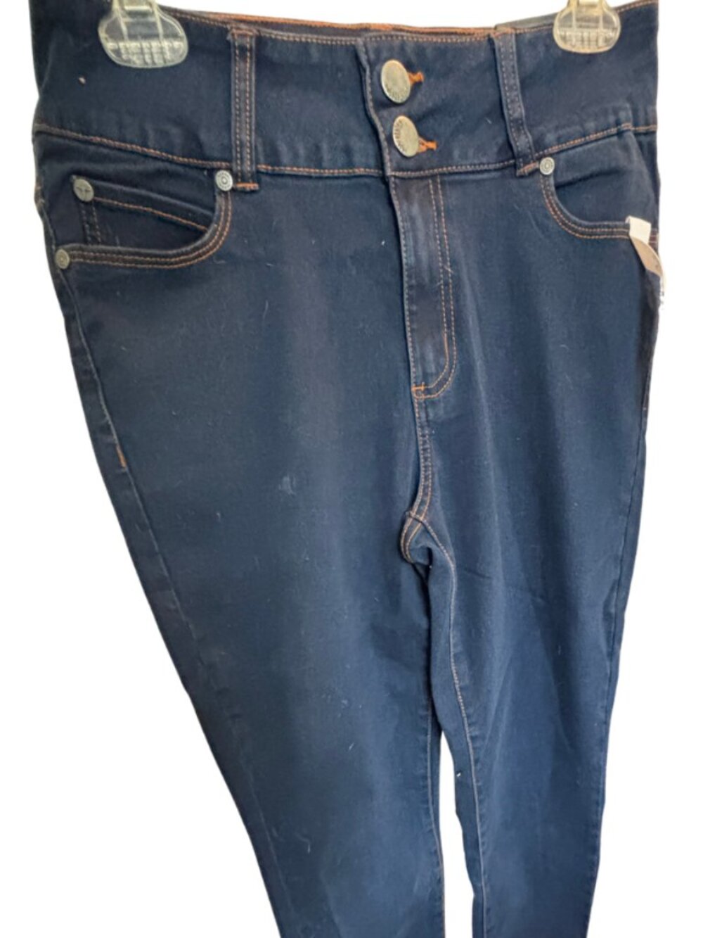 NWT Tahari Charlotte slim skinny jeans dark blue 14W